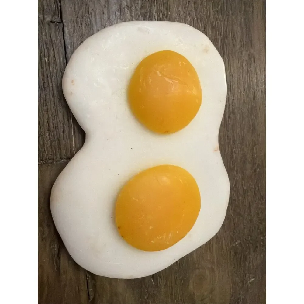 Wax Fake Food Farm House Country Breakfast Bacon Egg Toast Decor, Prop 15 Pc Set